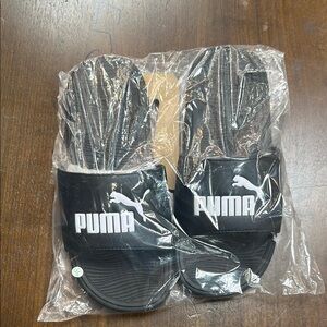 PUMA Black Slide Sandals